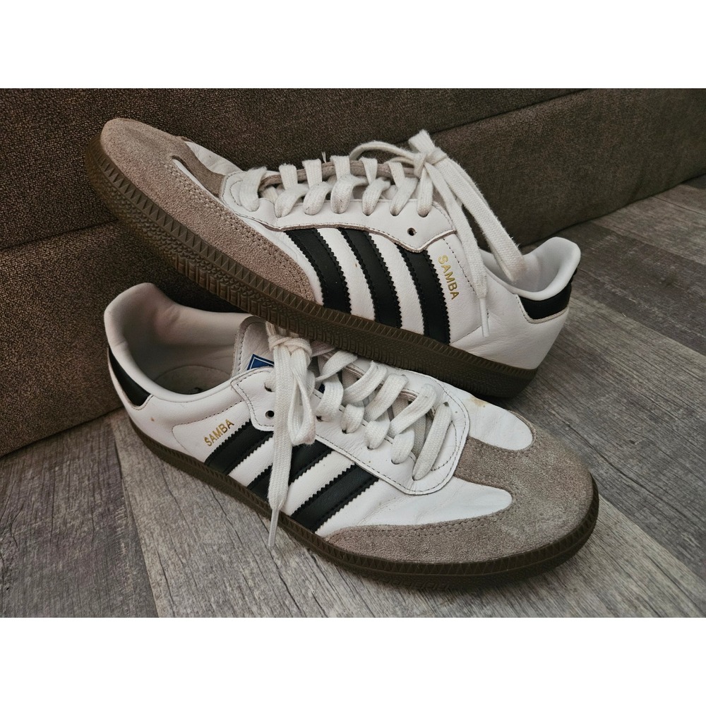 Adidas Samba OG White Black Gum Sneakers Women's Size 7.5